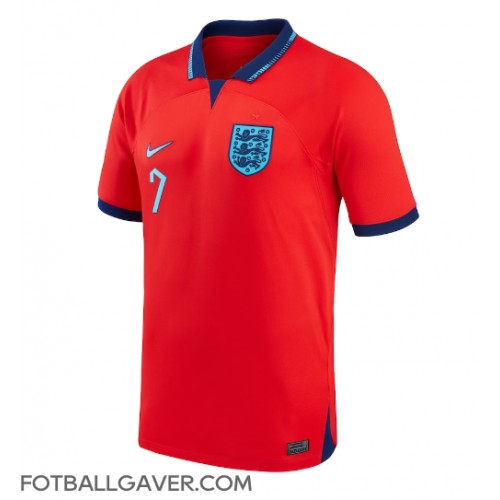 England Jack Grealish #7 Fotballklær Bortedrakt VM 2022 Kortermet